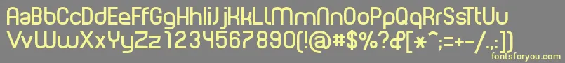 Plane Font – Yellow Fonts on Gray Background