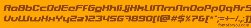 Blasteri Font – Brown Fonts on Orange Background