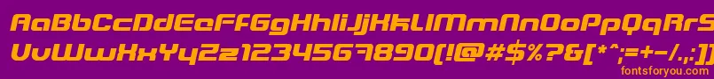 Blasteri Font – Orange Fonts on Purple Background