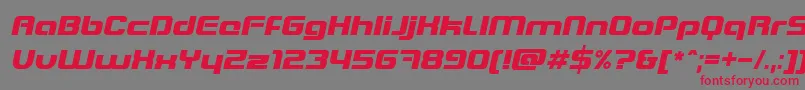 フォントBlasteri – 赤い文字の灰色の背景