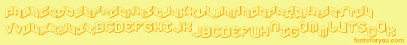 En savoir plus sur la police Yayusa3D Police Yayusa3D – polices orange sur fond jaune