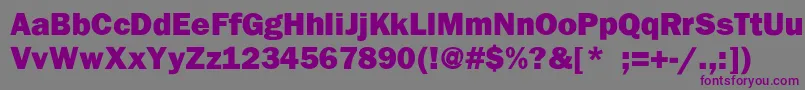 BenjaminGothicHeavy Font – Purple Fonts on Gray Background
