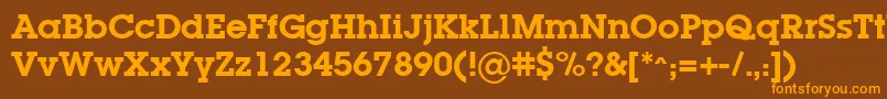 LugabookSemibold Font – Orange Fonts on Brown Background