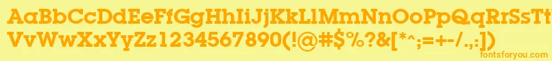 LugabookSemibold Font – Orange Fonts on Yellow Background