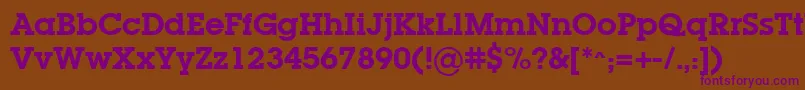 LugabookSemibold Font – Purple Fonts on Brown Background