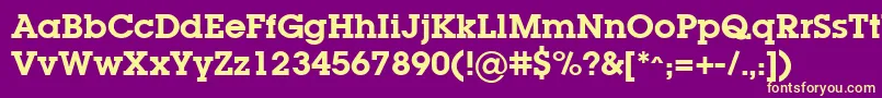 LugabookSemibold Font – Yellow Fonts on Purple Background