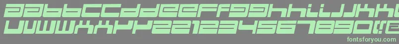 フォントBdejectItalic – 灰色の背景に緑のフォント