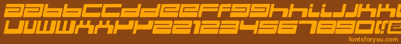 BdejectItalic Font – Orange Fonts on Brown Background