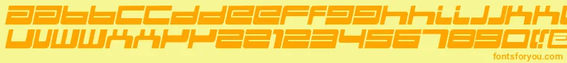 BdejectItalic Font – Orange Fonts on Yellow Background