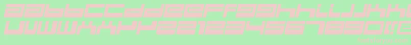 Шрифт BdejectItalic – розовые шрифты на зелёном фоне