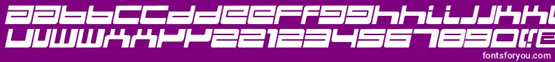 フォントBdejectItalic – 紫の背景に白い文字