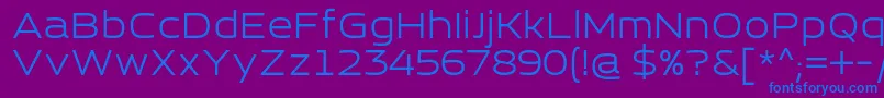 EsqaderoFfCy4fRegular Font – Blue Fonts on Purple Background