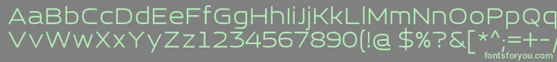 EsqaderoFfCy4fRegular Font – Green Fonts on Gray Background