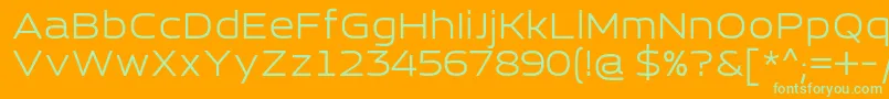 EsqaderoFfCy4fRegular Font – Green Fonts on Orange Background