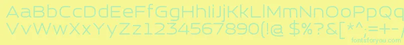EsqaderoFfCy4fRegular Font – Green Fonts on Yellow Background