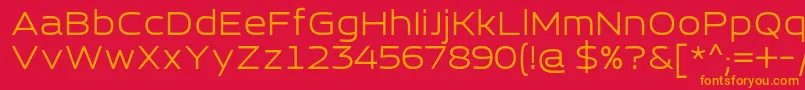 EsqaderoFfCy4fRegular Font – Orange Fonts on Red Background