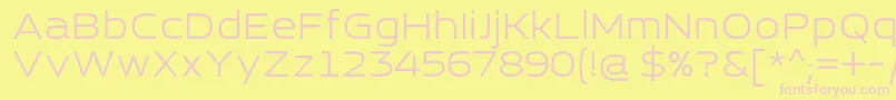 EsqaderoFfCy4fRegular Font – Pink Fonts on Yellow Background