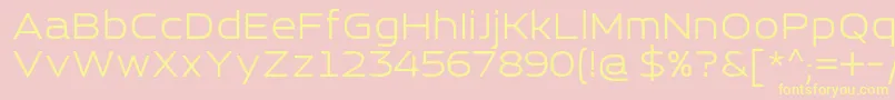 EsqaderoFfCy4fRegular-Schriftart – Gelbe Schriften auf rosa Hintergrund