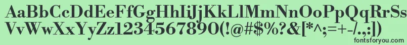 フォントLibrebodoniBold – 緑の背景に黒い文字