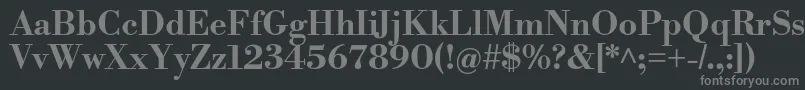 LibrebodoniBold Font – Gray Fonts on Black Background