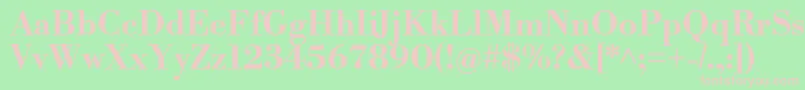 LibrebodoniBold Font – Pink Fonts on Green Background
