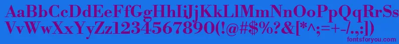 LibrebodoniBold Font – Purple Fonts on Blue Background