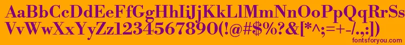 LibrebodoniBold Font – Purple Fonts on Orange Background