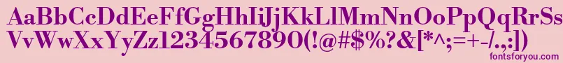 LibrebodoniBold Font – Purple Fonts on Pink Background