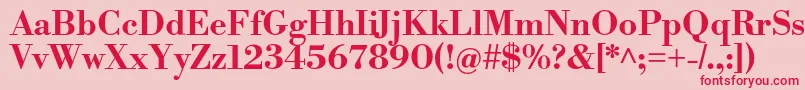 LibrebodoniBold Font – Red Fonts on Pink Background