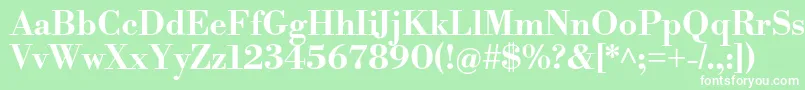 LibrebodoniBold Font – White Fonts on Green Background
