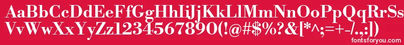 Шрифт LibrebodoniBold – белые шрифты на красном фоне