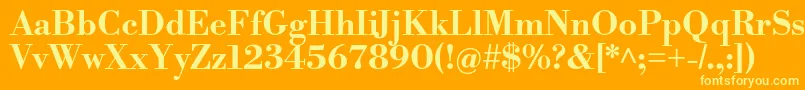 LibrebodoniBold Font – Yellow Fonts on Orange Background