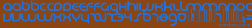 フォントDanube – 茶色の背景に青い文字