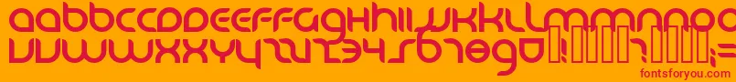 Danube Font – Red Fonts on Orange Background