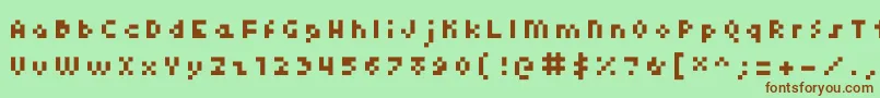 Шрифт Kroeger0456 – коричневые шрифты на зелёном фоне