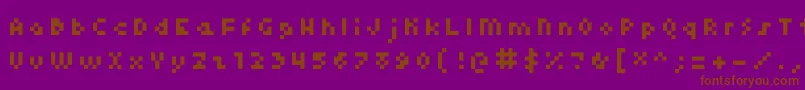 フォントKroeger0456 – 紫色の背景に茶色のフォント