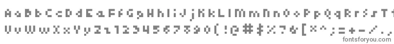 フォントKroeger0456 – 白い背景に灰色の文字
