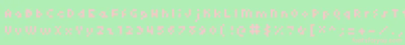 Kroeger0456 Font – Pink Fonts on Green Background