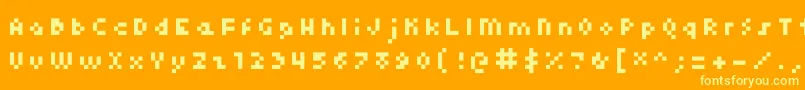 Kroeger0456 Font – Yellow Fonts on Orange Background