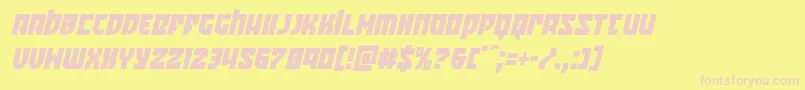Crazyivancondital Font – Pink Fonts on Yellow Background