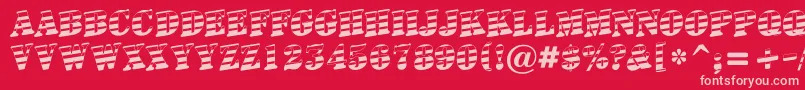 Signboardtitulgrdup Font – Pink Fonts on Red Background