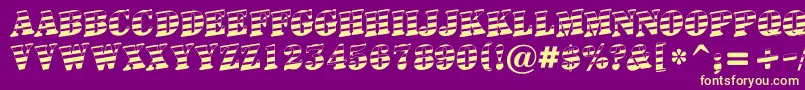 Signboardtitulgrdup Font – Yellow Fonts on Purple Background