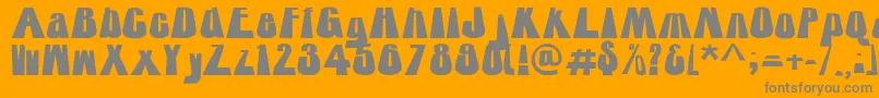 Towering Font – Gray Fonts on Orange Background