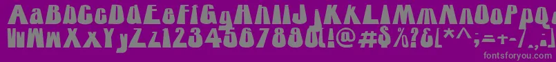 Towering Font – Gray Fonts on Purple Background