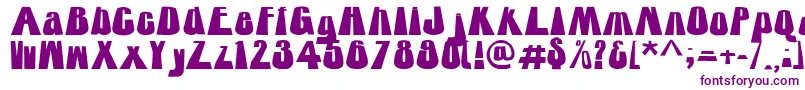 Towering Font – Purple Fonts on White Background