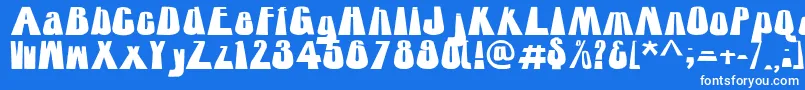 フォントTowering – 青い背景に白い文字