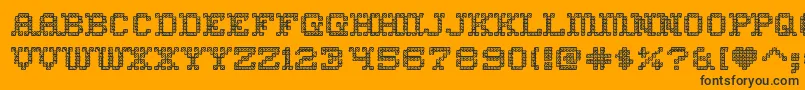 HomesweethomeoutlineRegular-Schriftart – Schwarze Schriften auf orangefarbenem Hintergrund