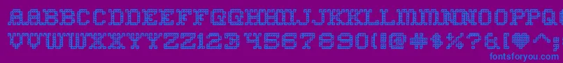 HomesweethomeoutlineRegular Font – Blue Fonts on Purple Background