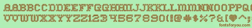 HomesweethomeoutlineRegular Font – Brown Fonts on Green Background