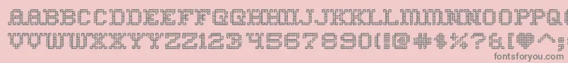HomesweethomeoutlineRegular-Schriftart – Graue Schriften auf rosa Hintergrund